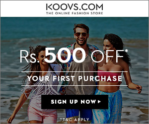 Koovs Get Rs500 OFF on Your First Order